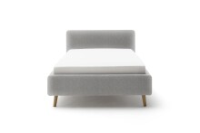 Polsterbett >Mattis< Liegefläche 140x200cm, Hevre grau, Stellmaß: 161x105x218cm (BxHxT)