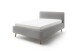 Polsterbett >Mattis< Liegefläche 140x200cm, Hevre grau, Stellmaß: 161x105x218cm (BxHxT)