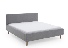 Polsterbett >Mattis< Liegefläche 160x200cm, Hevre grau, Stellmaß: 181x105x218cm (BxHxT)