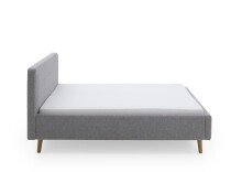 Polsterbett >Mattis< Liegefläche 160x200cm, Hevre grau, Stellmaß: 181x105x218cm (BxHxT)