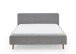 Polsterbett >Mattis< Liegefläche 160x200cm, Hevre grau, Stellmaß: 181x105x218cm (BxHxT)