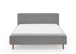Polsterbett >Mattis< Liegefläche 180x200cm, Hevre grau, Stellmaß: 201x105x218cm (BxHxT)