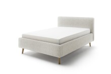 Polsterbett >Mattis< Liegefläche 120x200cm, Hevre Beige, Stellmaß: 141x105x218cm (BxHxT)