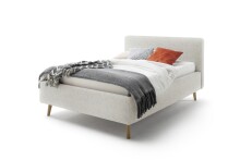 Polsterbett >Mattis< Liegefläche 120x200cm, Hevre Beige, Stellmaß: 141x105x218cm (BxHxT)