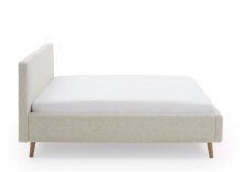 Polsterbett >Mattis< Liegefläche 160x200cm, Hevre Beige, Stellmaß: 181x105x218cm (BxHxT)