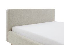 Polsterbett >Mattis< Liegefläche 160x200cm, Hevre Beige, Stellmaß: 181x105x218cm (BxHxT)