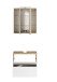 Badmöbel-Set >Paris< (2-tlg.) in weiß / Wotaneiche-Dekor - 60x195x35cm (BxHxT)