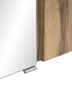 Badmöbel-Set >Paris< (2-tlg.) in grau / Wotaneiche-Dekor - 85x195x35cm (BxHxT)