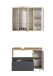 Badmöbel-Set >Paris< (2-tlg.) in grau / Wotaneiche-Dekor - 85x195x35cm (BxHxT)