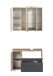 Badmöbel-Set >Paris< (2-tlg.) in grau / Wotaneiche-Dekor - 85x195x35cm (BxHxT)