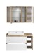Badmöbel-Set >Paris< (2-tlg.) in weiß / Wotaneiche-Dekor - 105x195x47cm (BxHxT)