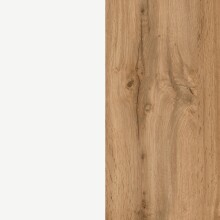 Badmöbel-Set >Paris< (2-teilig) in weiß / Wotaneiche-Dekor - 105x195x47 (BxHxT)