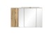 Badmöbel-Set >Paris< (2-teilig) in weiß / Wotaneiche-Dekor - 105x195x47 (BxHxT)