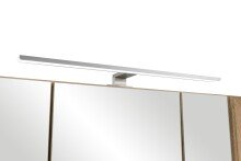 Badmöbel-Set >Paris< (2-tlg.) in Betongrau / Wotaneiche - 105x195x47cm (BxHxT)