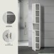 Hochschrank >Ice< in Weiß / Weiß Hochglanz - 30x185x30cm (BxHxT)