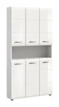 Stauraumschrank >Ice< in Weiß / Weiß...