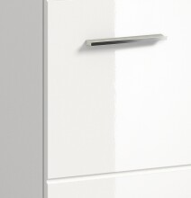 Stauraumschrank >Ice< in Weiß / Weiß Hochglanz - 90x185x30cm (BxHxT)