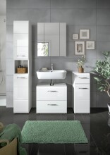 Badezimmer-Set >Ice< in Weiß / Weiß...