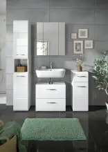 Badezimmer-Set >Ice< in Weiß / Weiß...