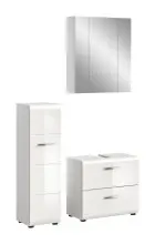Badezimmer-Set >Ice< in Weiß / Weiß...