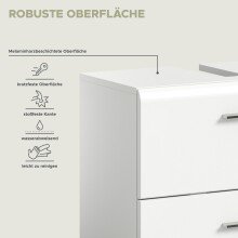 Badezimmer-Set >Ice< in Weiß / Weiß Hochglanz - 105x185x30cm (BxHxT)