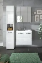 Badezimmer-Set >Ice< in Weiß / Weiß...