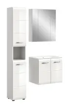 Badezimmer-Set >Ice< in Weiß / Weiß...