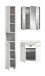 Badezimmer-Set >Ice< in Weiß / Weiß Hochglanz - 105x185x46cm (BxHxT)