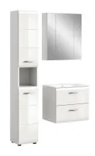 Badezimmer-Set >Ice< in Weiß / Weiß...