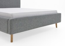 Polsterbett >Mattis< Liegefläche 160x200cm, Hevre Türkis, Stellmaß: 181x105x218cm (BxHxT)