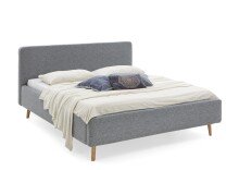 Polsterbett >Mattis< Liegefläche 160x200cm, Hevre Türkis, Stellmaß: 181x105x218cm (BxHxT)