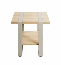 Beistelltisch >47777< in eiche / grau - 45x45x45cm (BxHxT)