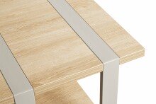 Beistelltisch >47777< in eiche / grau - 45x45x45cm (BxHxT)