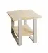 Beistelltisch >47777< in eiche / grau - 45x45x45cm (BxHxT)