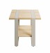 Beistelltisch >47777< in eiche / grau - 45x45x45cm (BxHxT)