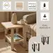 Beistelltisch >47777< in eiche / grau - 45x45x45cm (BxHxT)
