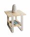 Beistelltisch >47777< in eiche / grau - 45x45x45cm (BxHxT)