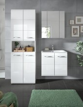 Badezimmer-Set >Ice< in Weiß / Weiß...