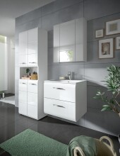 Badezimmer-Set >Ice< in Weiß / Weiß...