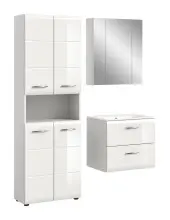 Badezimmer-Set >Ice< in Weiß / Weiß...