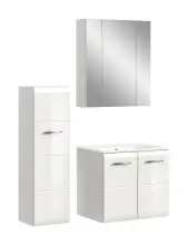 Badezimmer-Set >Ice< in Weiß / Weiß...