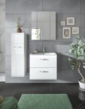 Badezimmer-Set >Ice< in Weiß / Weiß...