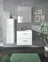 Badezimmer-Set >Ice< in Weiß / Weiß...