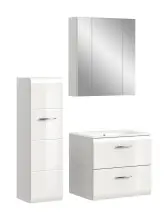 Badezimmer-Set >Ice< in Weiß / Weiß...