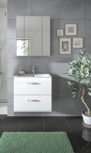 Badezimmer-Set >Ice< in Weiß / Weiß...