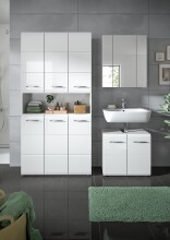 Badezimmer-Set >Ice< in Weiß / Weiß...