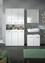 Badezimmer-Set >Ice< in Weiß / Weiß...