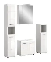 Badezimmer-Set >Ice< in Weiß / Weiß...