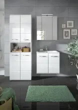 Badezimmer-Set >Ice< in Weiß / Weiß...