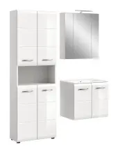 Badezimmer-Set >Ice< in Weiß / Weiß...